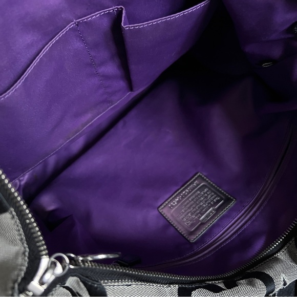 Coach Signature Canvas Fabric Leather Handbag and Billfold Wallet 2 PC Bundle - Picture 11 of 11